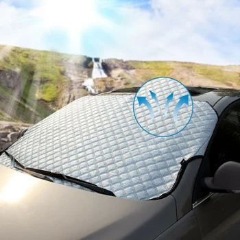 

Silver Car Windshield Cover Sunscreen Antifreeze Winter Frost Accessories