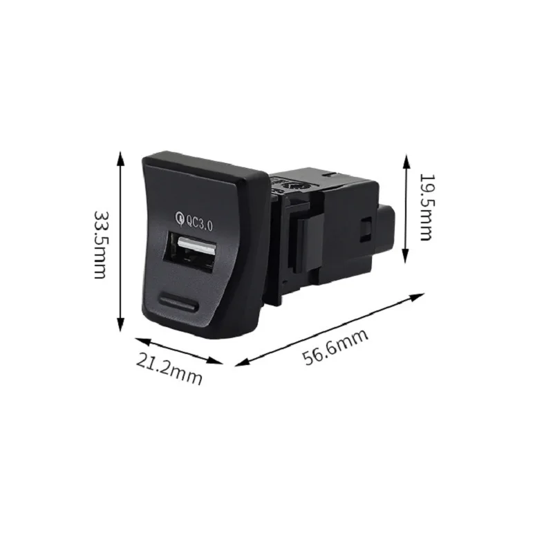 Car Charger For Toyota RAV4 2019 2020 5th Central Control Position QC3.0 Car Charger Lossless Upgrade Charging Socket Port