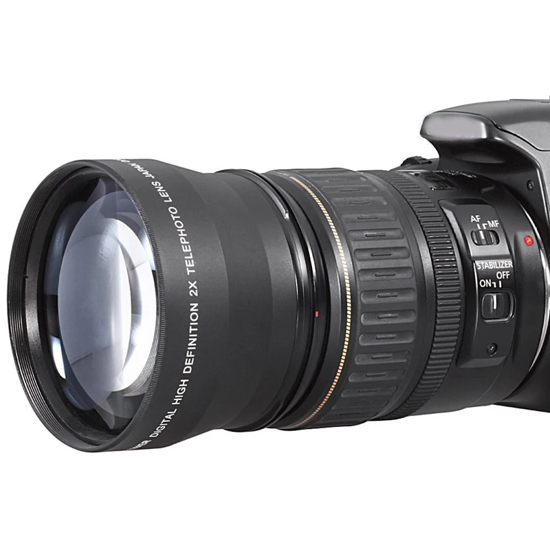 55 мм 2X телеобъектив для камеры профессиональный HD телеконвертер подходит Pentax Nikon