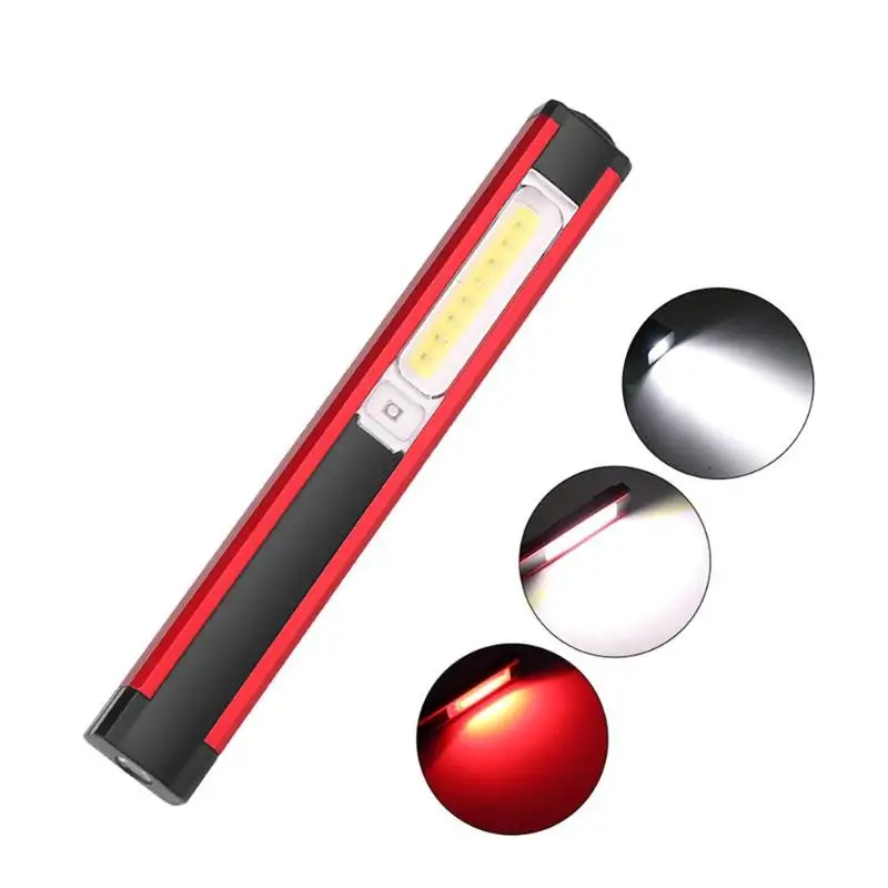 SMD COB Red LED Torch Flashlight 5 Modes Glare Lamp USB Rechargeable Waterproof Lighting for Car Overhaul Working Outdoor | Лампы и