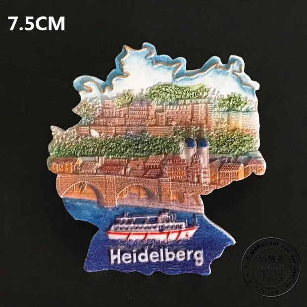 3D пасты для холодильника магнит Koblenz туристические сувениры суонбург Гейдельберг Германия Путешествия Сувенир Пейзаж холодильник магнит - Цвет: T