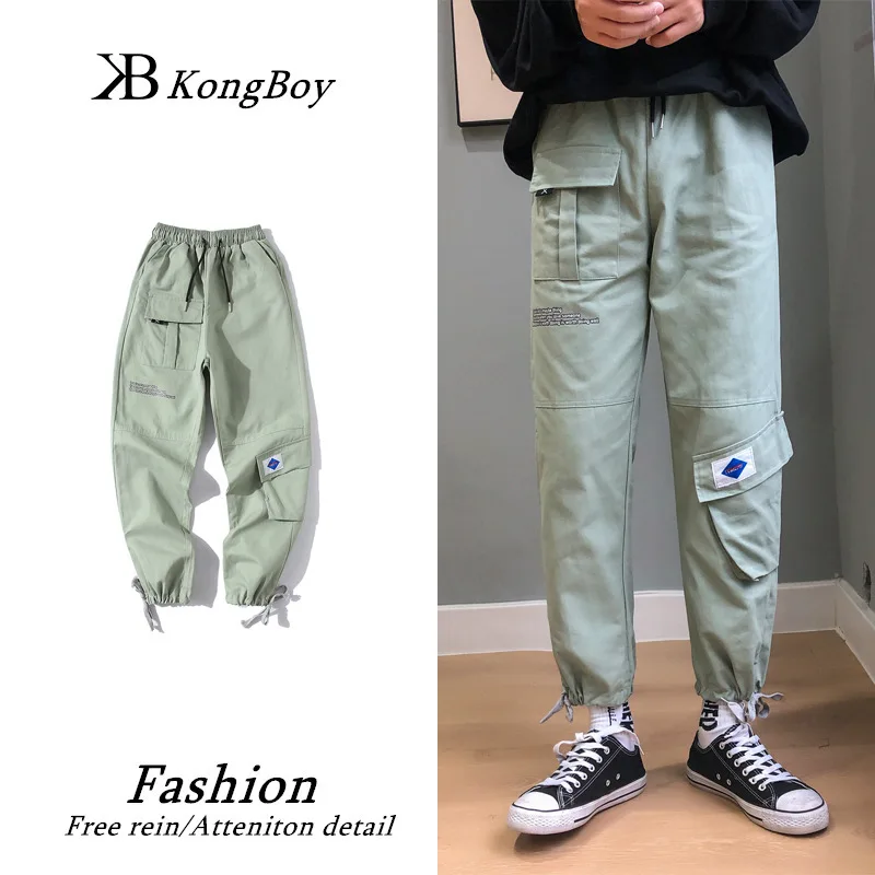 

Bib Overall Men's Popular Brand Loose-Fit Shawn Harem Ankle Banded Pants Casual Pants INS-Style Sports Ninth Pants Handsome Thin