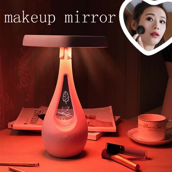 

Dawi Led Makeup Mirror Lamp Lamp Illuminated Princess Mirror Desktop Heart Beauty Mirror Makeup Light Led Makeup Mirror