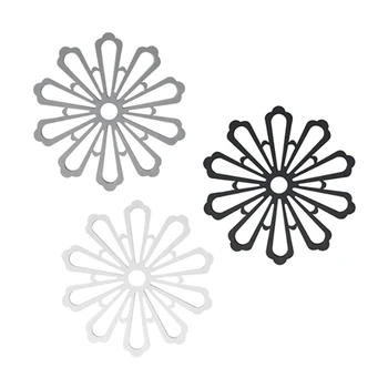 

Flower Pattern Hollow Coaster Heat Insulation Pad Anti-Scald Waterproof Oil-Proof Non-Slip Pot Mat Household Table Mat