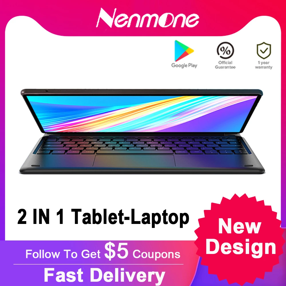 Nenmone 10.5 Inch Working Tablet 4G Network Portable Android Tablet 2 in 1 Laptop GPS Gaming Tablet With Keyboard 13MP Camera best android tablet for gaming