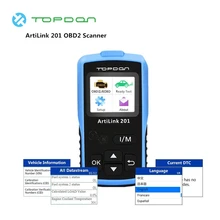 TOPDON arilsink 201 AL201 OBD2 сканер автомобильный OBDII считыватель кодов автомобильный диагностический инструмент считывание кодов неисправностей транспортного средства
