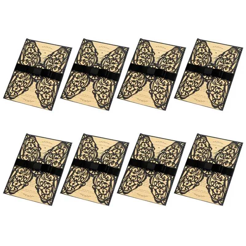  8 Sets Invitations Delicate Halloween Hollow out Eid Greeting Cards for Wedding Business Party - 4.00014E+12