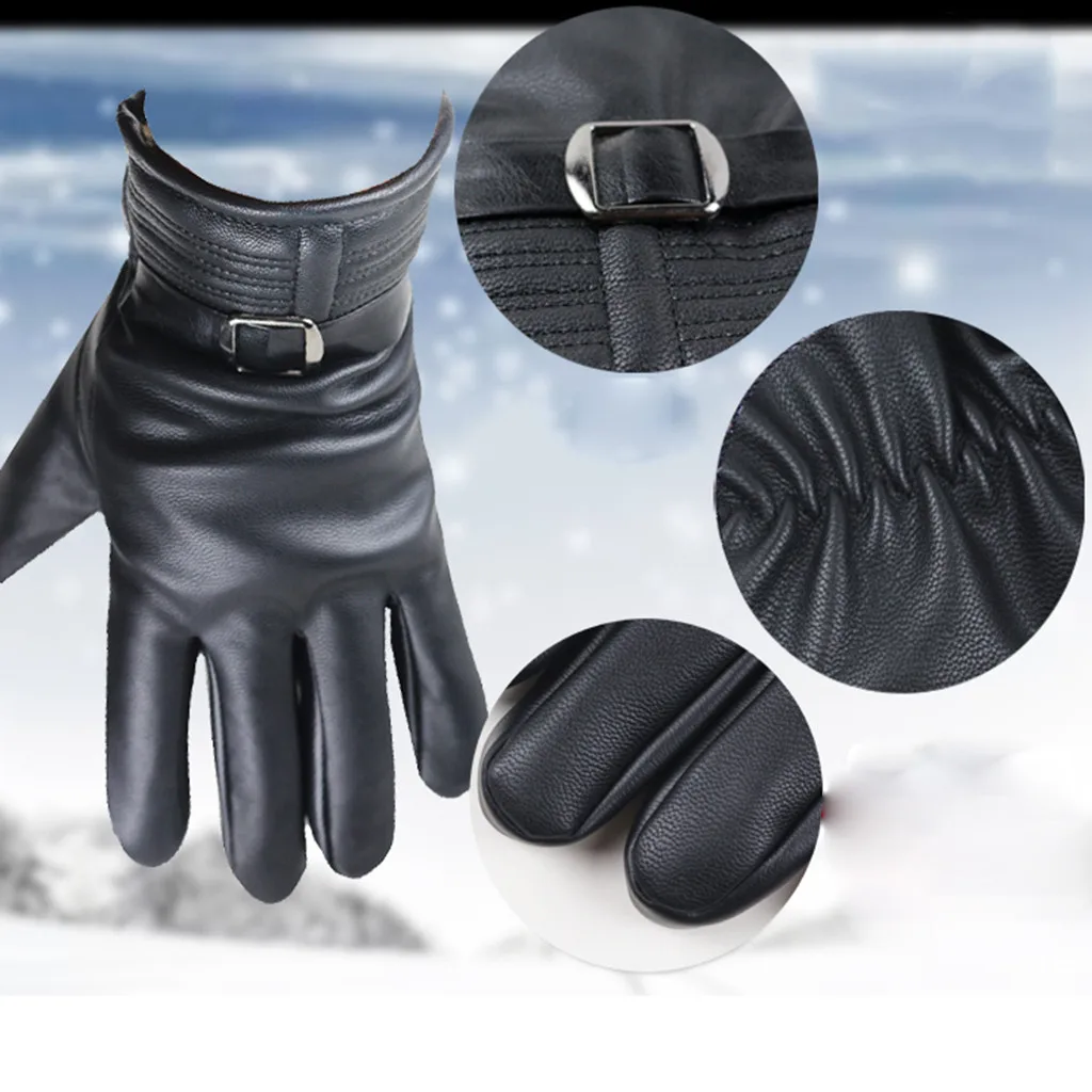 

Fashion Mens Winter Thermal Gloves Warm Using Phone for Driving Cycling Running Gloves Warm Gloves For Touchscreen Cold Weather