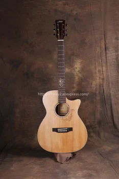 

40" Cutaway Electric Guitars With 20mm cotton bag,Solid Spruce Top/Rosewood Body guitarra eletrica With LCD Pickup
