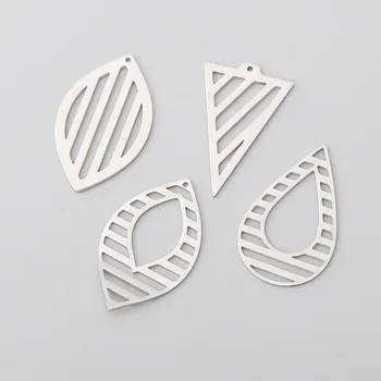 

RAINXTAR Fashion Stainless Steel Lady Jewelry Making Waterdrop Pendant Charms 18*29mm 20pcs SSC016