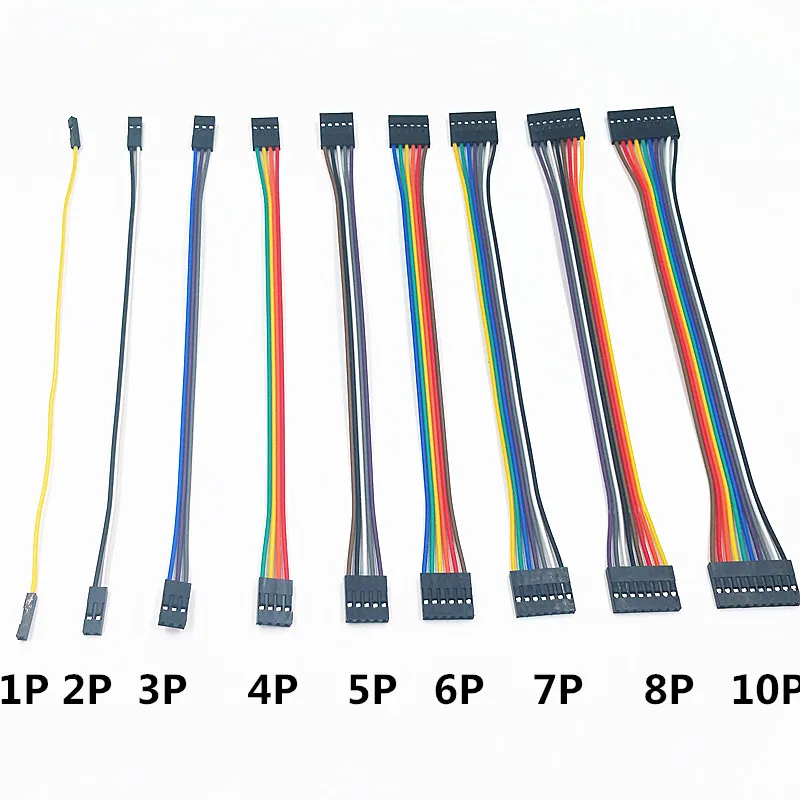 10 шт./лот двухконцевая Женская леска Dupont 1/2/3/4/5/6/7/8/9/10P 20 см|2.54mm female dupont|female to femalefemale