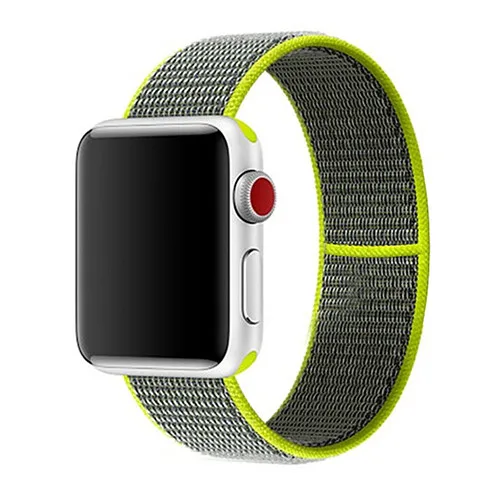 loop light yellow Спортивный нейлоновый ремешок для apple watch 4, apple watch 5, ремешок correa iwatch 44 мм, 40 мм, 38 мм, 42 мм, apple watch series 4, 3, 2, 1 - Цвет ремешка: loop light yellow