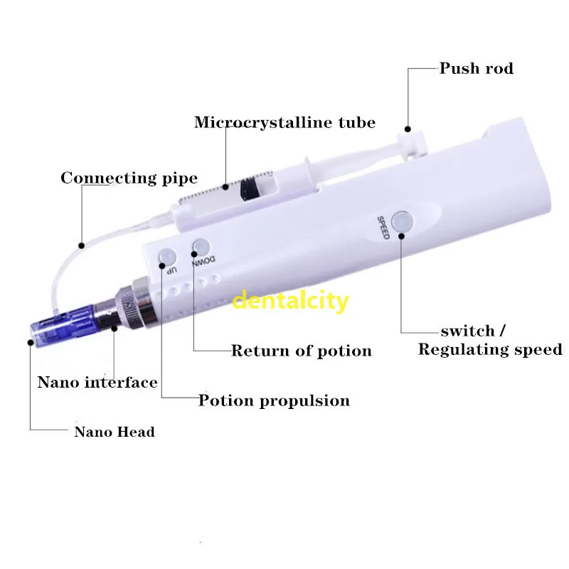 Инструменты для красоты лица нано микроиглы инъекции кислоты Дерма ручка инжектор кожи вода мезотерапия мезогун