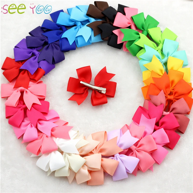 Ribbon Bow for Hair (3.15Inches)Baby Girls accessories for hair Children Hair clip Cute Hairpins Bebes arco de cabelo 30pcs