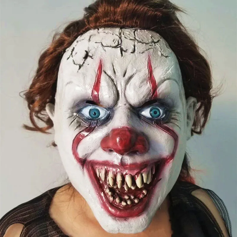 Stephen King's It Маскарадная маска Pennywise Horror одежда для клоуна маска клоуна принадлежности на хеллоуин для косплея Прямая поставка