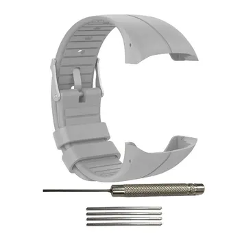 

For Polar M400/M430 Silicone Smartwatch Replacement Strap Official Pattern Black Buckle Sports Replacement Wristband