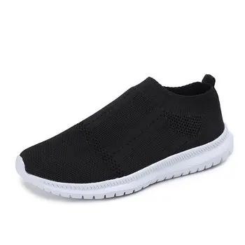 

New 2020 Women Sneakers Vulcanized Shoes Sock Sneakers Women Summer Slip On Flat Shoes Women Plus Size Loafers Walking Flat