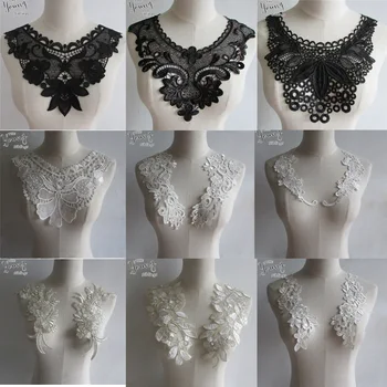 

Embroidery High quality Fabric Clothing Applique Sewing Venise Lace Collar Neckline DIY Decorate Clothing Accessories Supplies