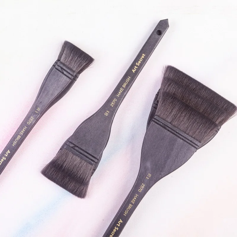ArtSecret High Quality 2570 Hake Watercolour Brush Gouache Artist Painting Fine Goat Hair Blending for DIY Dyeing Basecoating 5