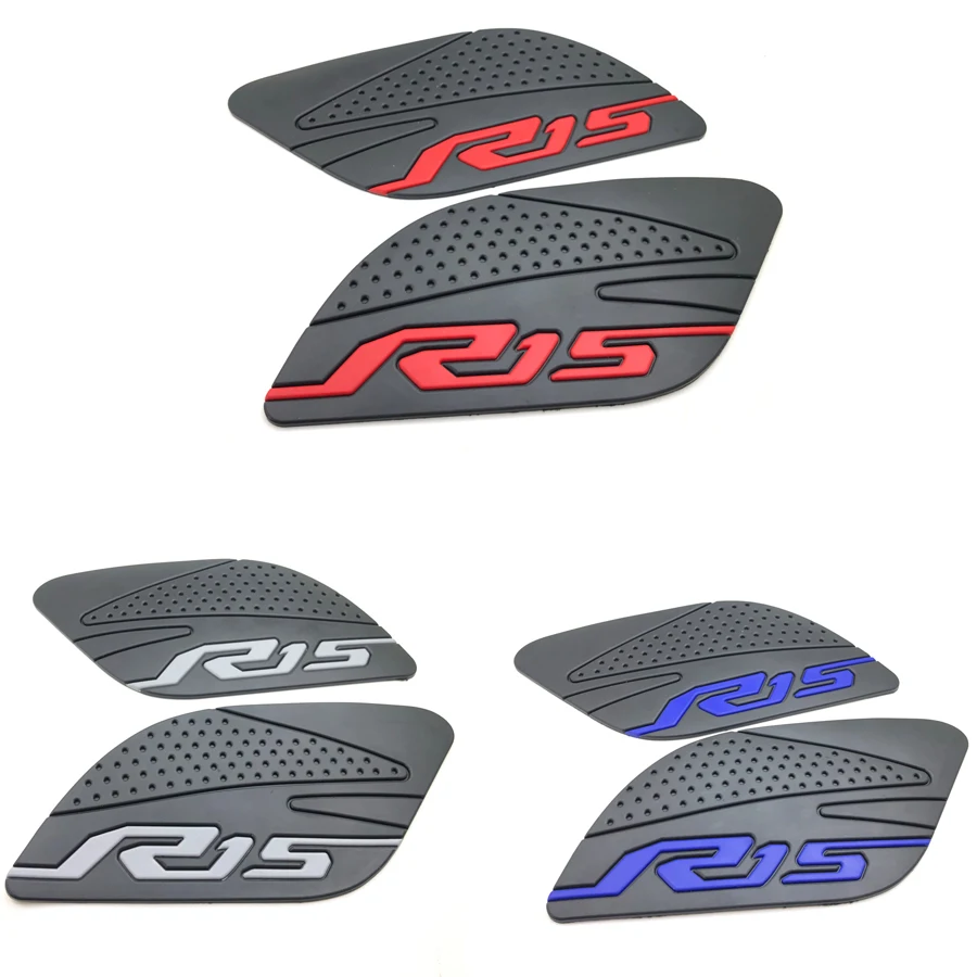 

1 Pair Motorcycle Stickers Gas Fuel Tank Anti Slip Traction Pad Motorbike Decals Accessories For Yamaha YZF-R15 YZF R15