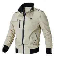 

Bomber Jacket Men Fashion Casual Windbreaker Jacket Coat Men 2021 Spring Autumn New Hot Outwear Stand Slim Military Jacket Mens