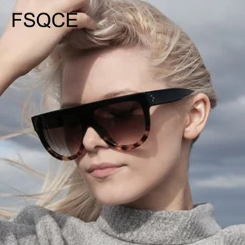 

Oversized Sunglasses Fashion Sunglasses Women Flat Top Style Brand Design Vintage Sun Glasses Female Big Frame Shades Plus Size