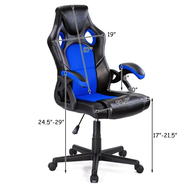  PU Leather Bucket Seat Executive Racing Style Swivel Lift Office Chair Desk Computer Gaming Chair A