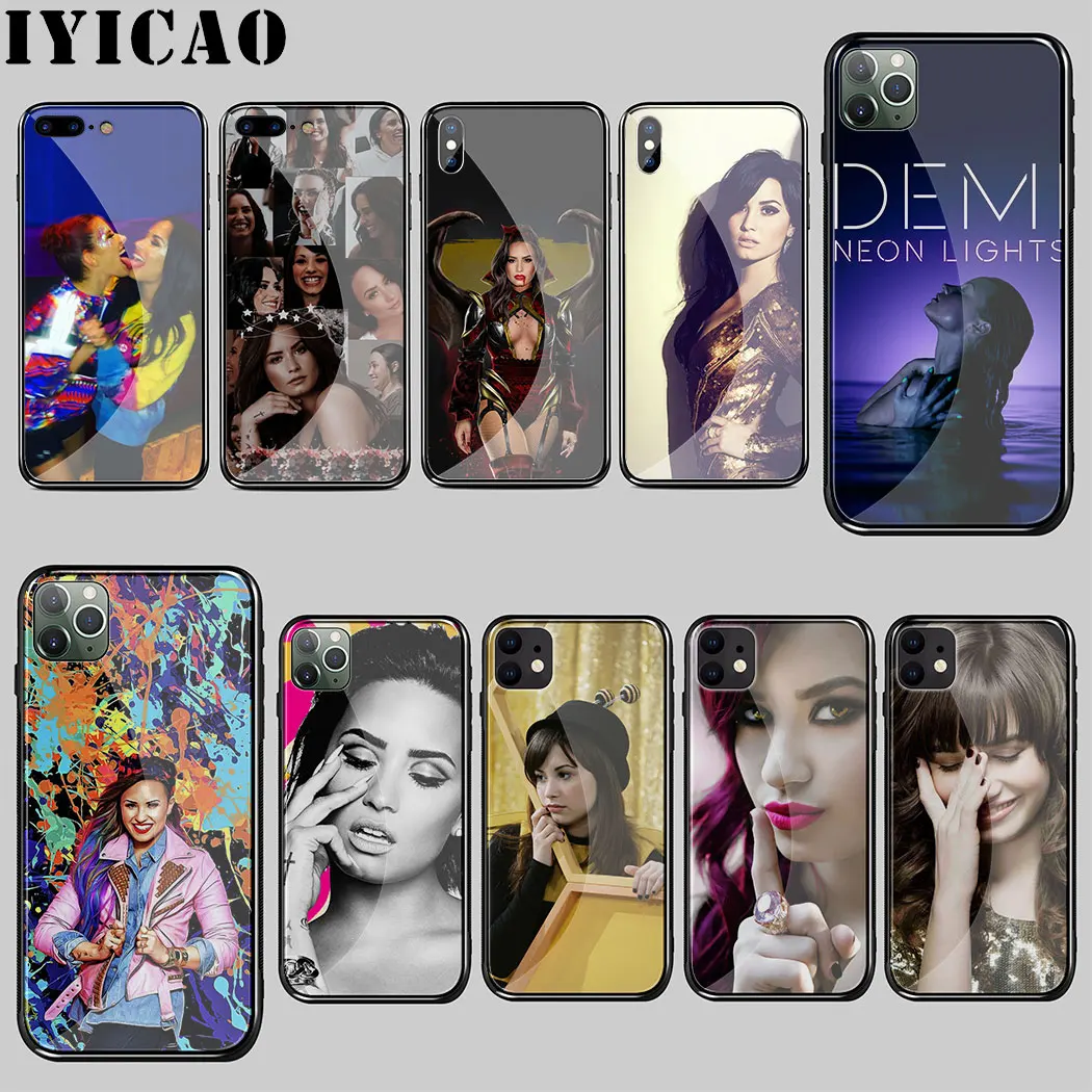 Чехол Singer Demi Lovato из закаленного стекла чехол для iPhone 5 5S SE 6 6S 7 8 Plus 11 Pro X XR XS Max |