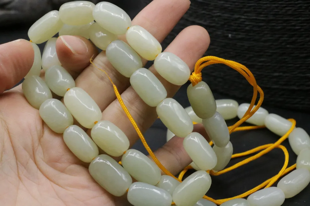 Набор Hetian yu DIY 40 шт бусин китайский Hetian yu Pebble необработанные бусинки Размер M для DIY