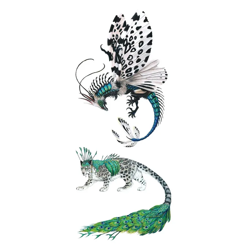 

1 pcs Waterproof Temporary Tattoo Sticker 3D Color Printing Tattoo Sticker Body Art Various Styles