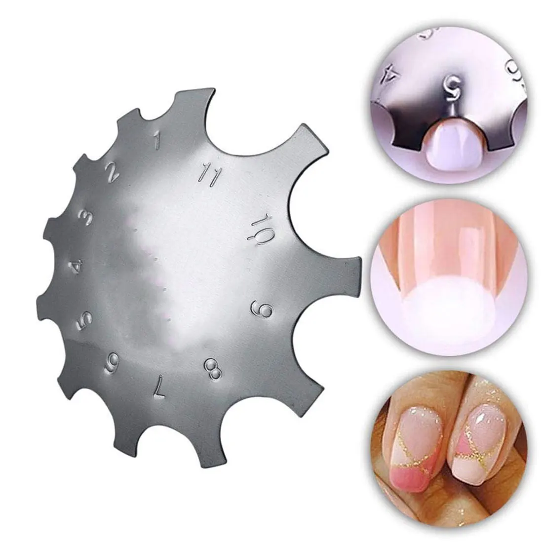 1pcs French Manicure Templates Easy French Poly Tips Styling Tools Gel Polish Smile Cut Manicure DIY Accessory Equipment