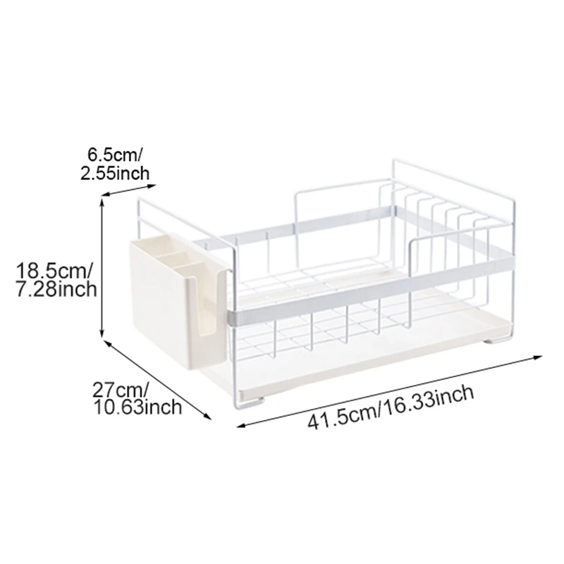 

Hot Sale Kitchen Storage Organizer Dish Drainer Drying Rack Kitchen Sink Holder Tray For Plates Bowl Cup Tableware Shelf Basket