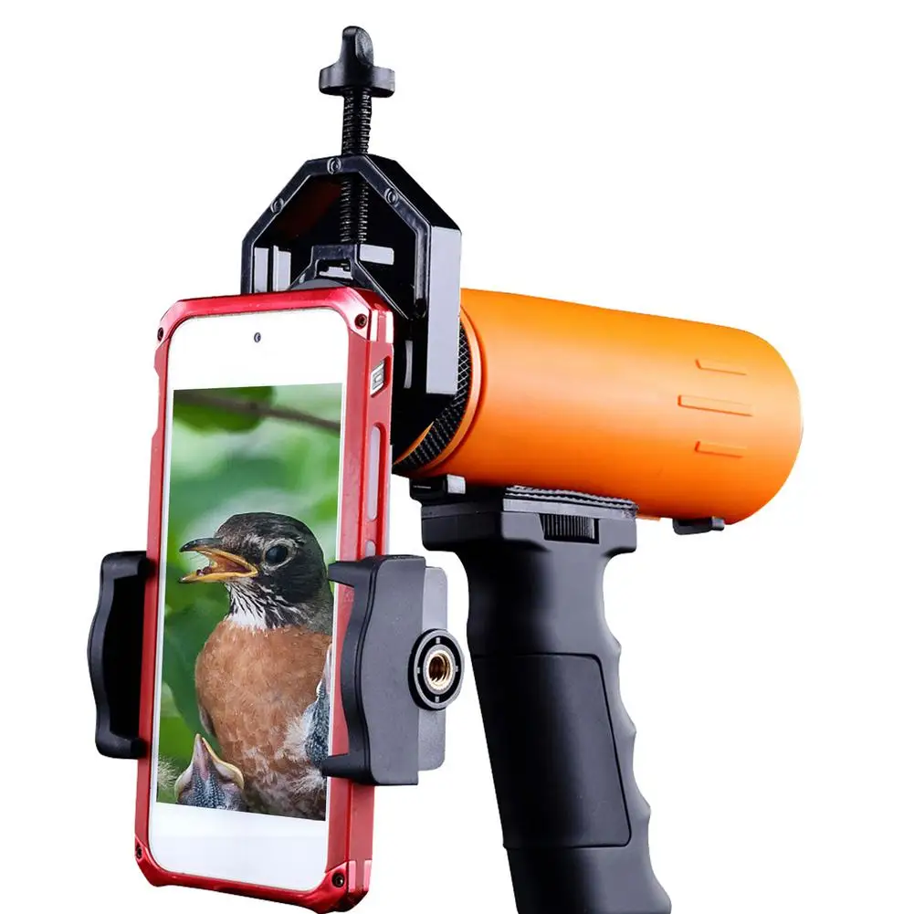 phone stand for bike Adjustable Metal/ABS Cellphone Adapter Mount Microscope Spotting Scope Telescope Clip Bracket Phone Stand Holder smartphone stand
