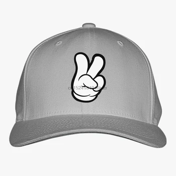 

hip hop Baseball caps Printed snapback Cartoon Peace Hands Baseball Cap