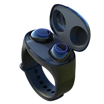 

HM50 TWS Bluetooth 5.0 Wireless Portable Wristband Earphone w/ Charging Box Voice control Bluetooth 5.0 Noise reduction Tap Cont