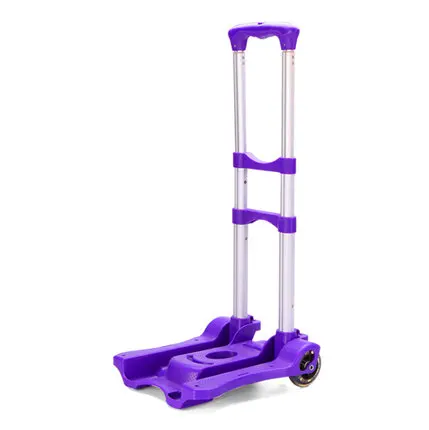 Садовые тележки для инструментов тележка с колесами складной фургон для торговли едой сумки для покупок - Цвет: purple no bag
