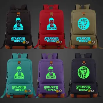 

Blue Luminous Fashion Stranger Things Boy Girl Book School Bag Women Bagpack Teenagers Schoolbags Men Student Backpack