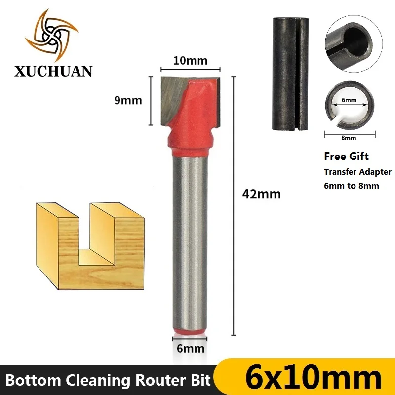 

1pc 6x10mm Carbide Wood Router Bit Wood Trimmer Bit CNC Milling Cutter End Mill
