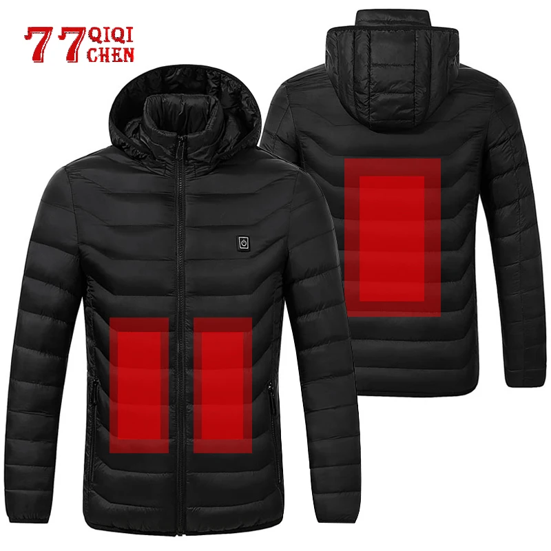 

Waterproof Heated Jackets Windproof Warm Heating Jeakets Unisex Winter Hiking Parka Coat For Men Women Skiing Clothes S-4XL