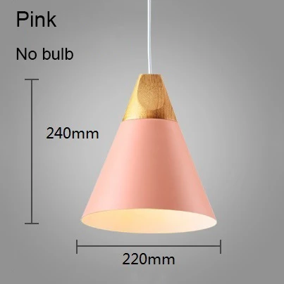 Pink 220mm no bulb Подвесной светильник светильник подвесной люстра лофт подвесные светильники лофт декор светильник люстра светильник лофт люстра детская люстра для кухни люстра на кухню светильники подвесные - Цвет корпуса: Pink 220mm no bulb