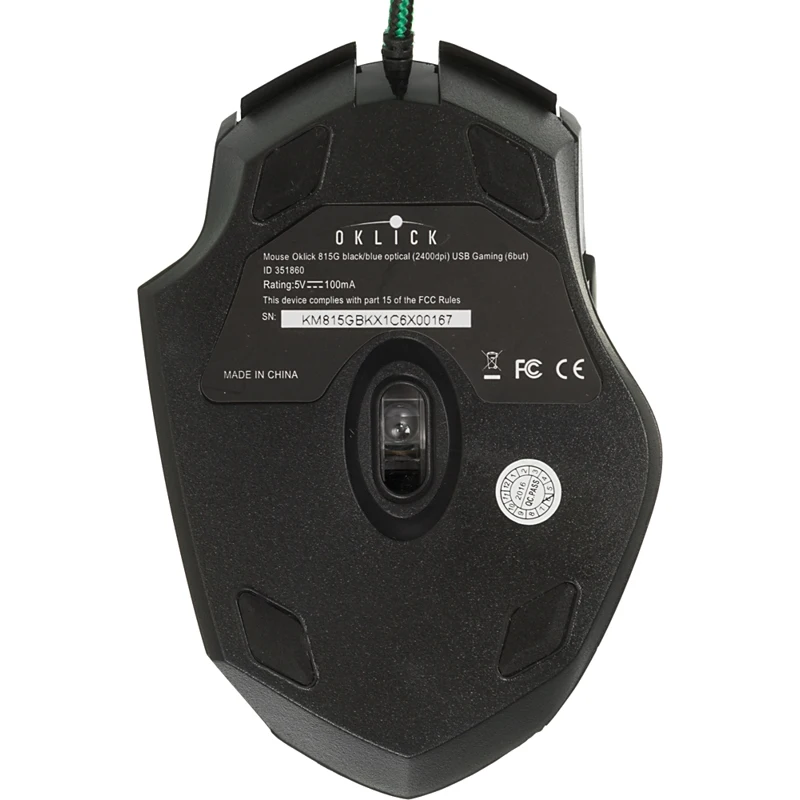 Мышь OKLICK 815G INFERNO, проводная, USB, черный