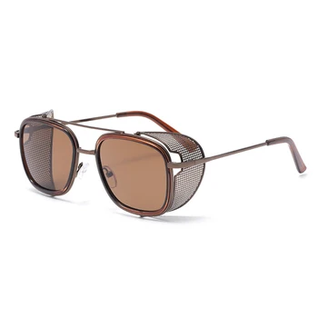 

2020 New Retro Steampunk Sunglasses Women Metal Shields Gothic Punk Sun GLasses Men Brand Designer Square Fashion Eyewear UV400
