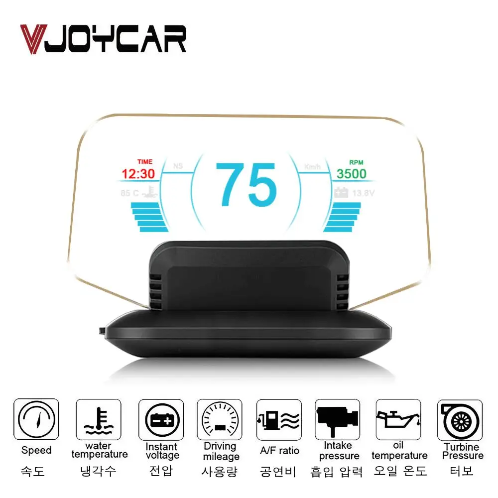 Vjoycar C1 зеркало HUD 2020 Новый OBD2 + GPS двойной режим Head Up дисплей цифровой MPH KMH Спидометр