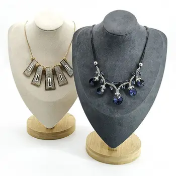 

Mannequin Necklace Display Stand Holder Portrait Window Necklace Pendant Decorate Jewelry Display Shelf