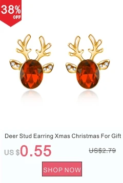deer crystal xmas stud  earrings