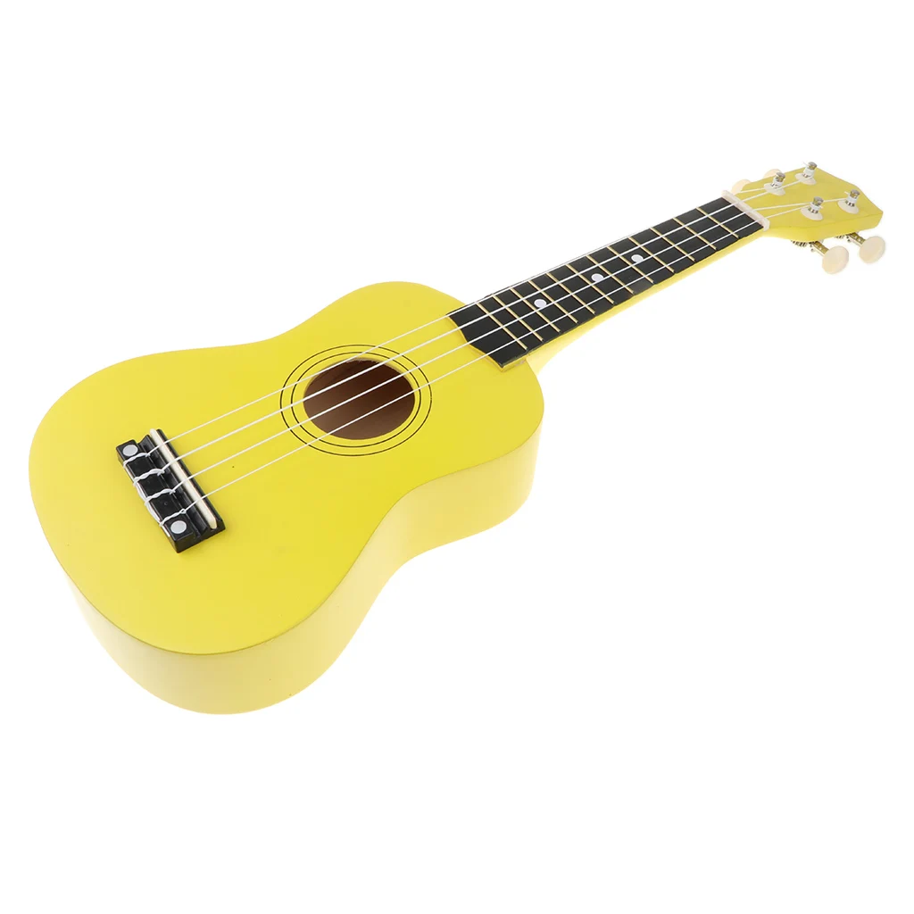Yellow Красочные 2" липа Гавайские гитары укулеле акустические нейлоновые струны 4 струны мини гитара музыкальный инструмент для детей взрослых начинающих - Цвет: Yellow