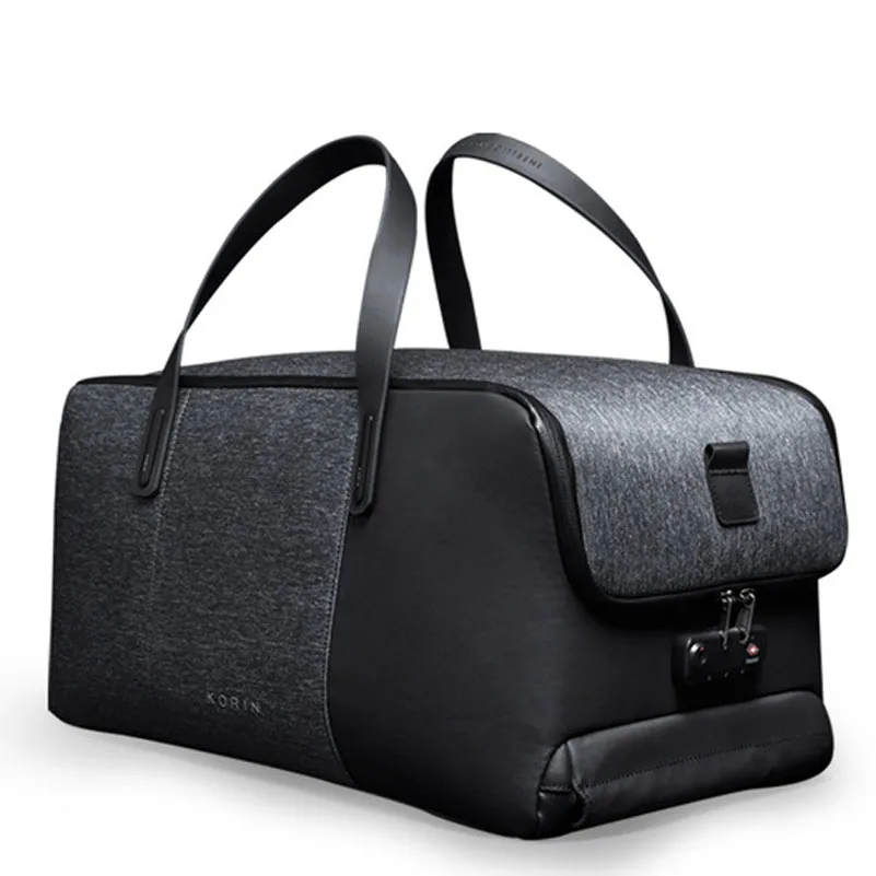 

2019 Fashion Large Capacity Collapsible Polyester Travel Bag usb Charging Anti Theft Shoulder Bag