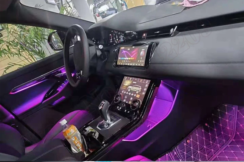 Auto For Range Rover Evoque 2020 Sreen Control 10 colors Decorative Ambient Light LED Atmosphere