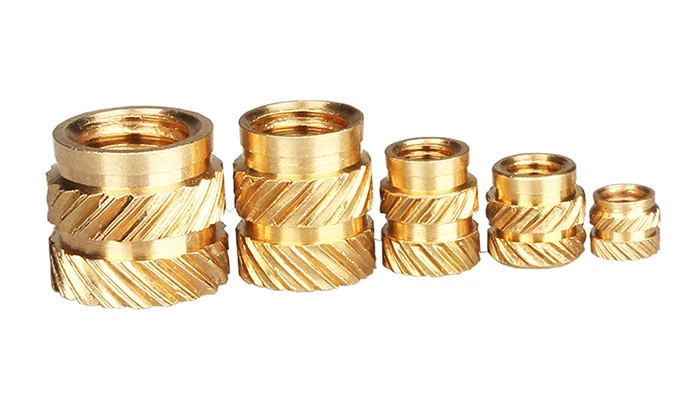 90-500x Heat Moulding Brass Thread Insert Hot Melt Embedment Knurled Nuts M2-M6 
