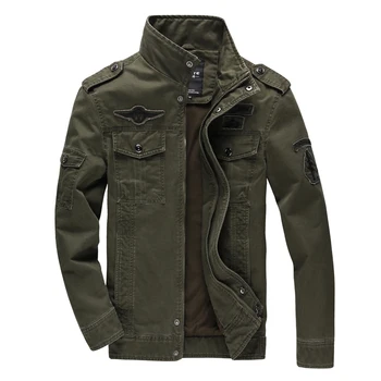 

Brand Clothing Mens Streetwear Bomber Jacket Men Cargo Jacket Caot Casual Cotton Military Jacket Solid Color Plus Size M-6XL